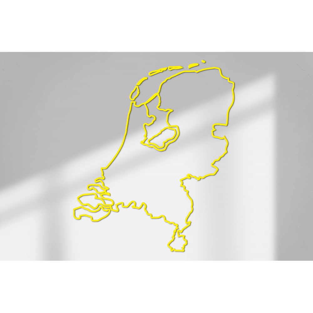 Outline Nederland Muursticker Afmeting 70cmX59cm - 6