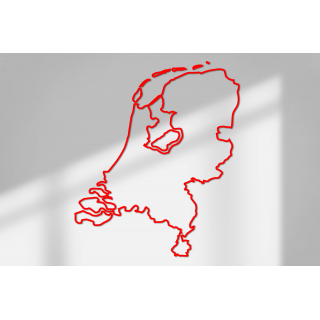 Wandaufkleber mit Umriss der Niederlande, Größe 70 x 59 cm – 14