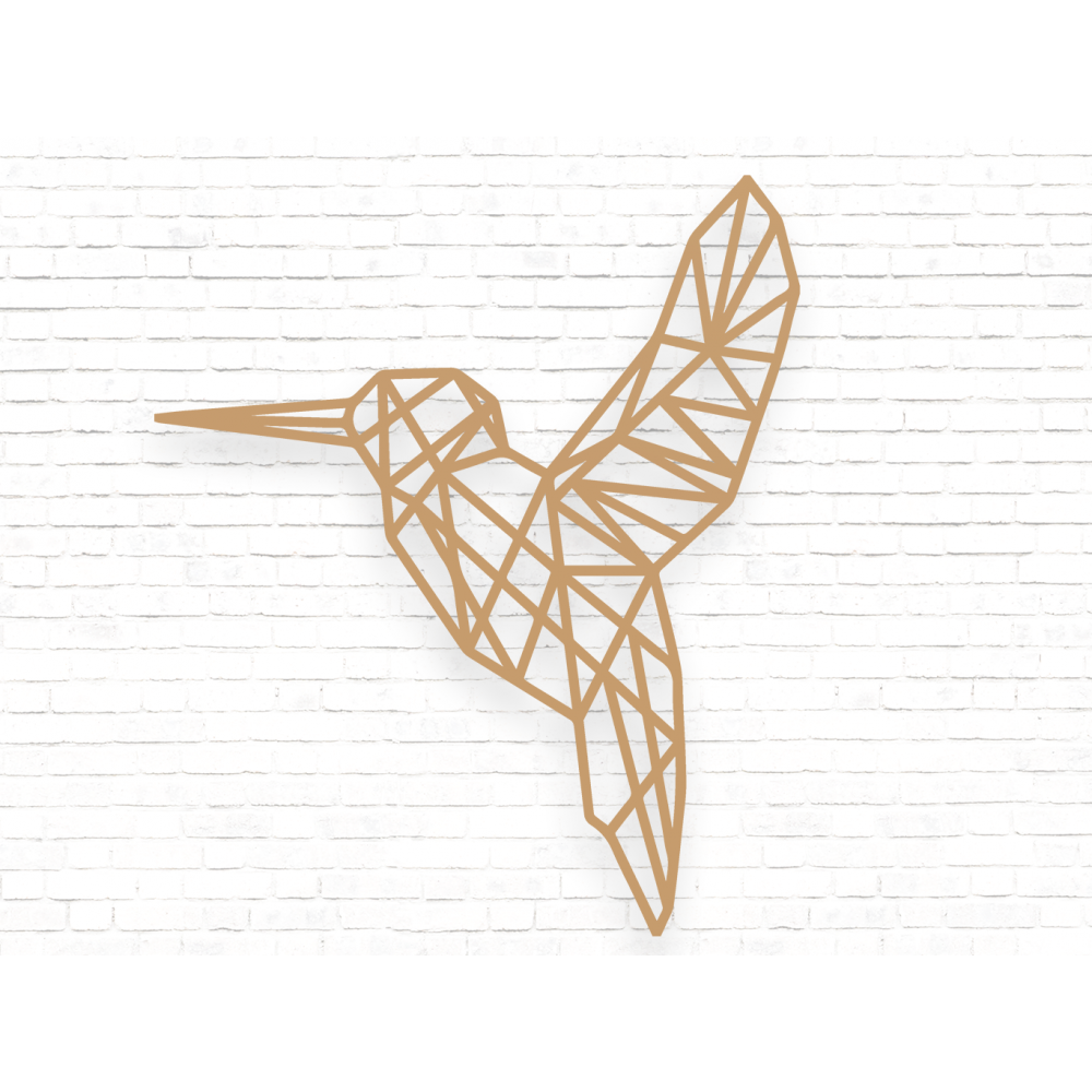 Geometrische Vogel Wanddecoratie MDF Bruin - 1