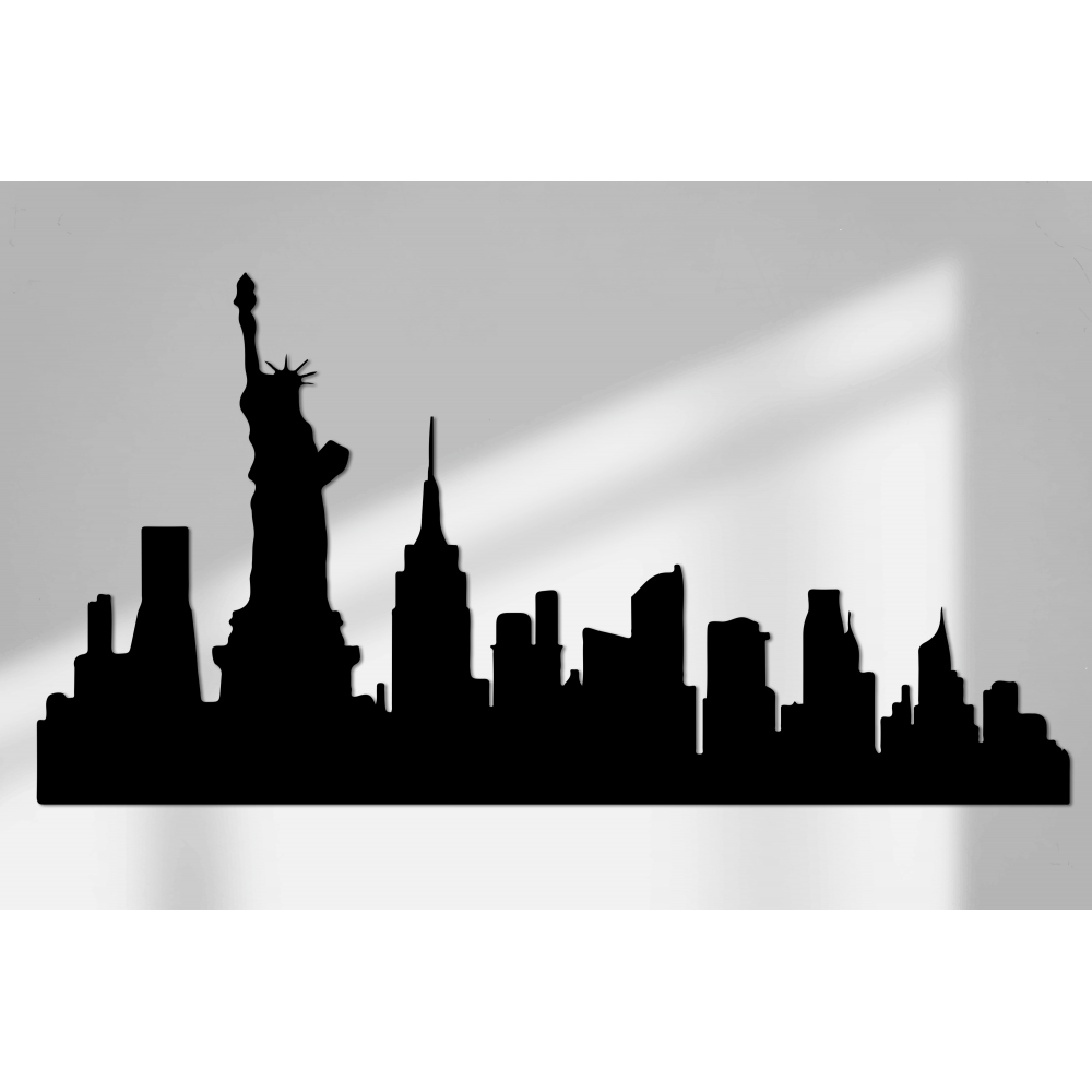 Skyline New York Wandaufkleber Größe 46cmX90cm - 1