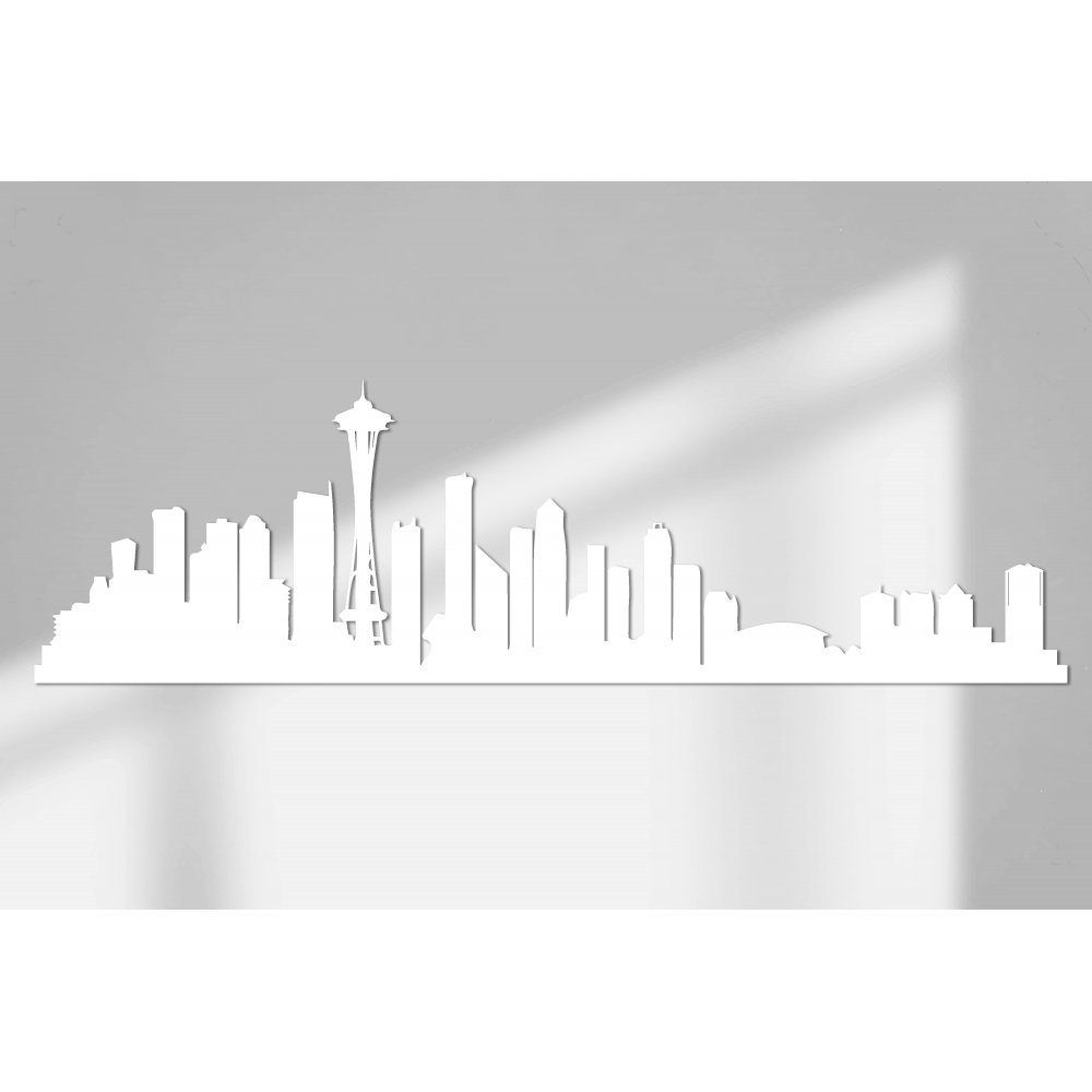 Skyline Seattle Wandaufkleber Größe 26cmX90cm - 19