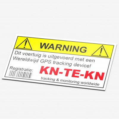 Eigen Kenteken Autobeveiliging GPS Sticker - 2