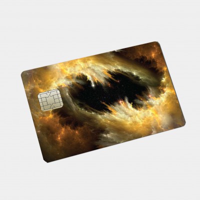 Pinpas Sticker goud zwart galaxy - 1