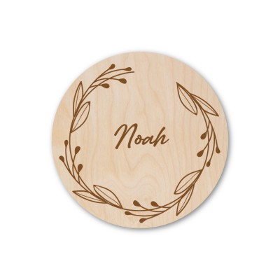 Gepersonaliseerde Naam / Gezinsbordje - Floral - 1