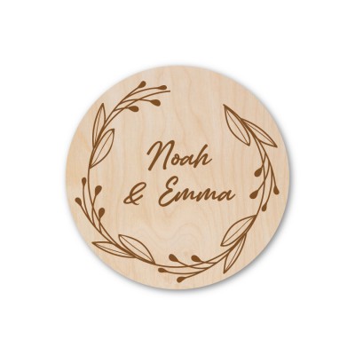 Gepersonaliseerde Naam / Gezinsbordje - Floral - 2