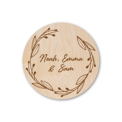 Gepersonaliseerde Naam / Gezinsbordje - Floral - 3