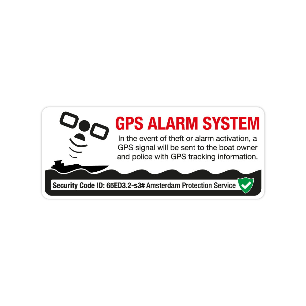 Boat GPS Alarm System sticker - 1