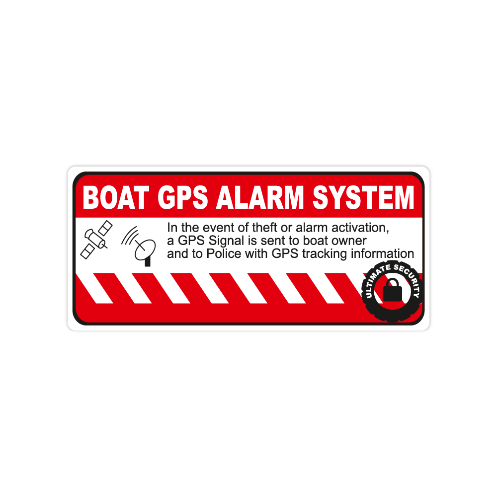 Boot GPS alarmsticker - 1
