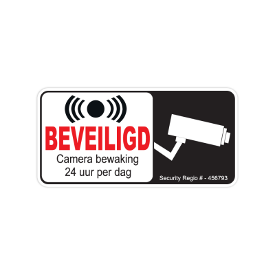 24 uur beveiligd sticker - 1