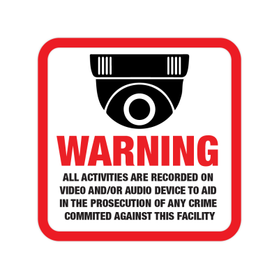 Alle activiteiten worden opgenomen sticker Engels - 1 Alle activiteiten worden opgenomen sticker Engels - 1