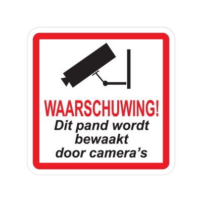 Camera beveiligingssticker - 1 Camera beveiligingssticker - 1