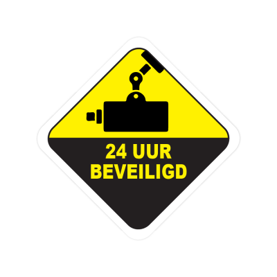 Camera beveiligingssticker 24 uur beveiligd - 1