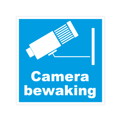 Camera Bewakingsstickers Ultrablauw - 1 Camera Bewakingsstickers Ultrablauw - 1