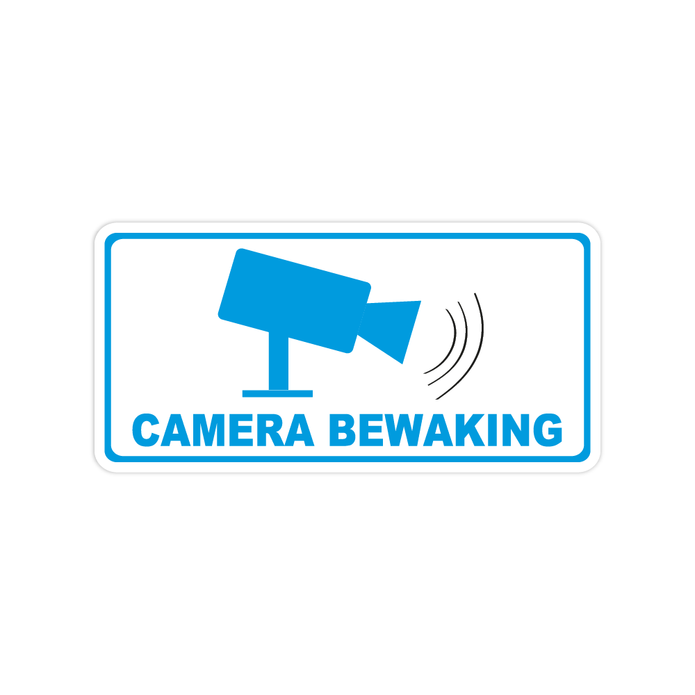 Camera bewaking rechthoek stickers - 1