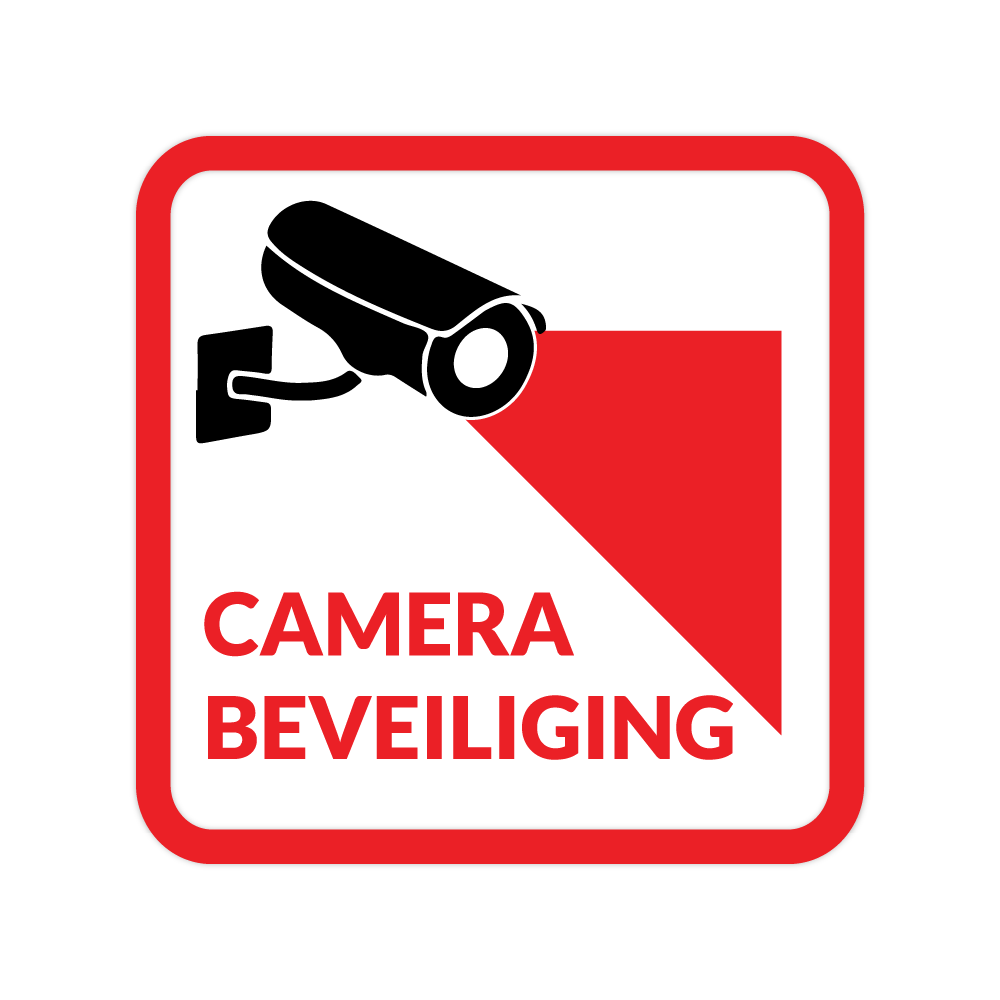Kamera-Sicherheitsaufkleber Rot - 1