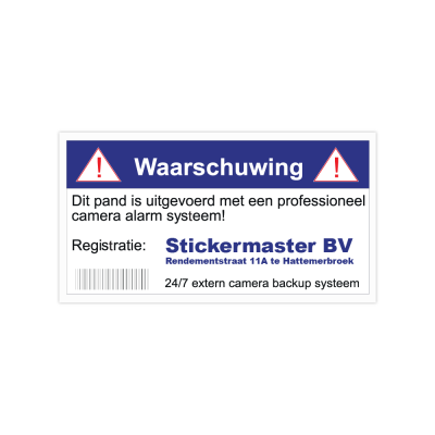 Camerabeveiliging bedrijf sticker Met uw Eigen Adres - 1 Camerabeveiliging bedrijf sticker Met uw Eigen Adres - 1
