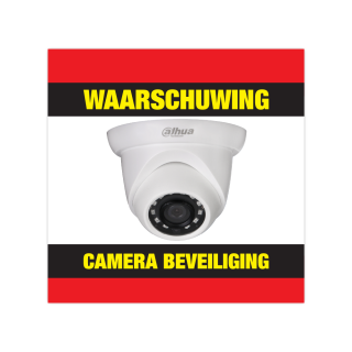 Waarschuwing Camera beveiligingssticker - 1