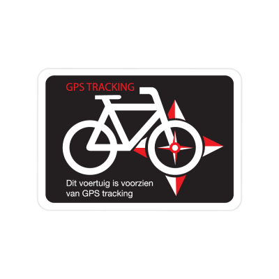 Fiets GPS Tracking Kompas Zwart sticker - 1
