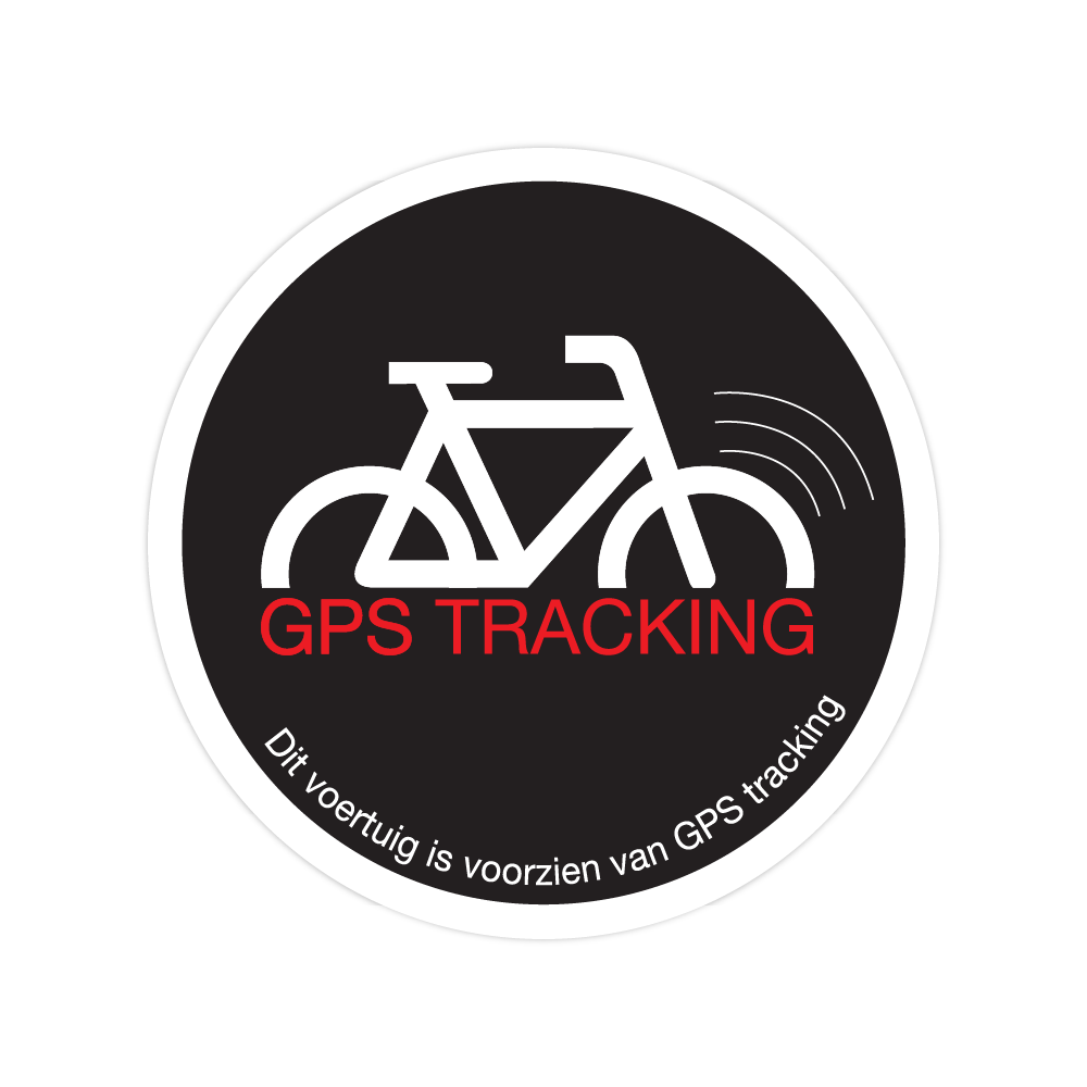 Fahrrad-GPS-Tracking Runder Aufkleber - 1