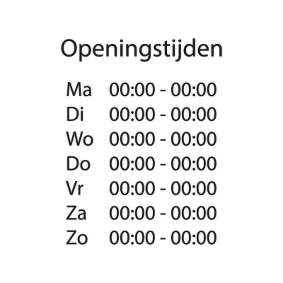 Openingstijden basis - 1