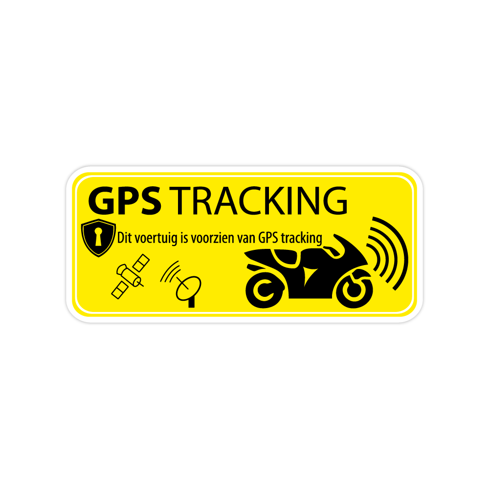 Gelber GPS-Tracking-Aufkleber für Fahrzeuge - 1