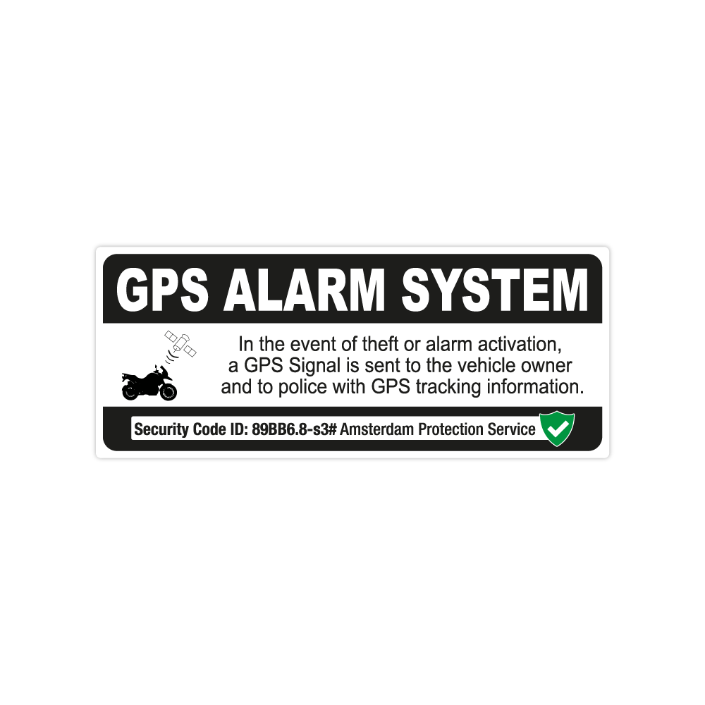 Aufkleber für Motorrad-GPS-Alarmanlage - 1