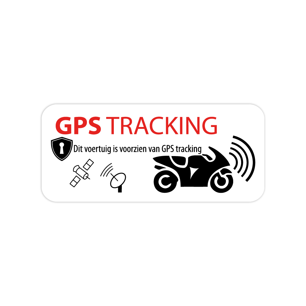 Witte Voertuig GPS tracking sticker - 1