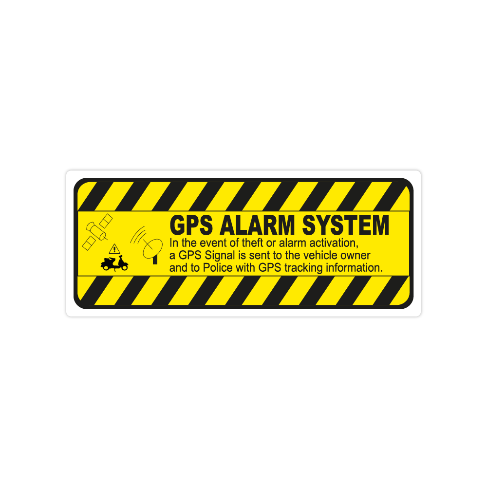 Scooter GPS Alarm Lint sticker Zwart - 1