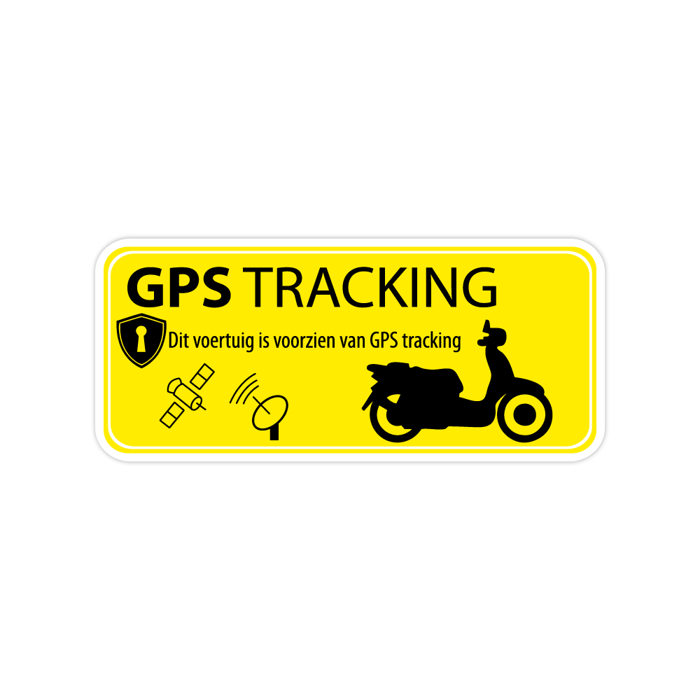Scooter GPS tracking alarmsticker Geel - 1