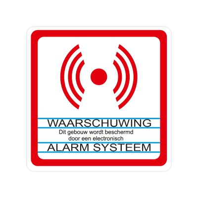 Inbraakbeveiliging Waarschuwing sticker - 1 Inbraakbeveiliging Waarschuwing sticker - 1