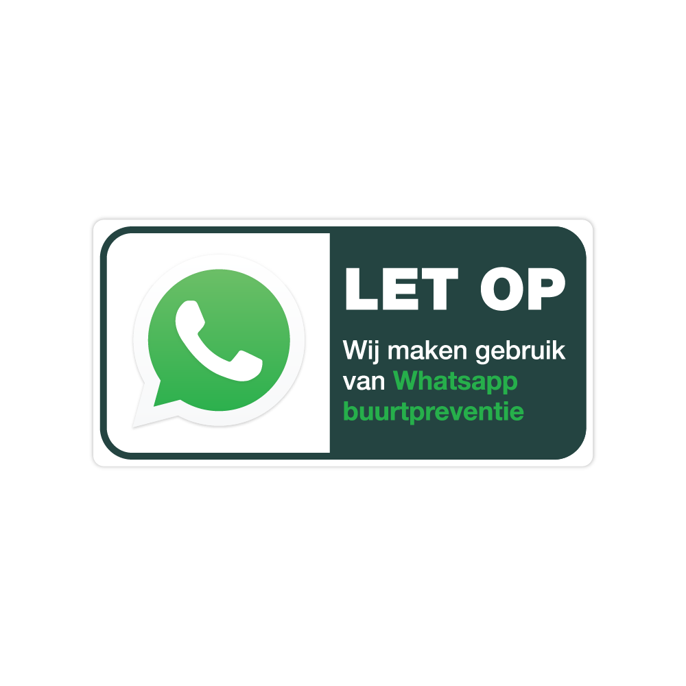 Adhesivo rectangular de Vigilancia vecinal de WhatsApp - 1