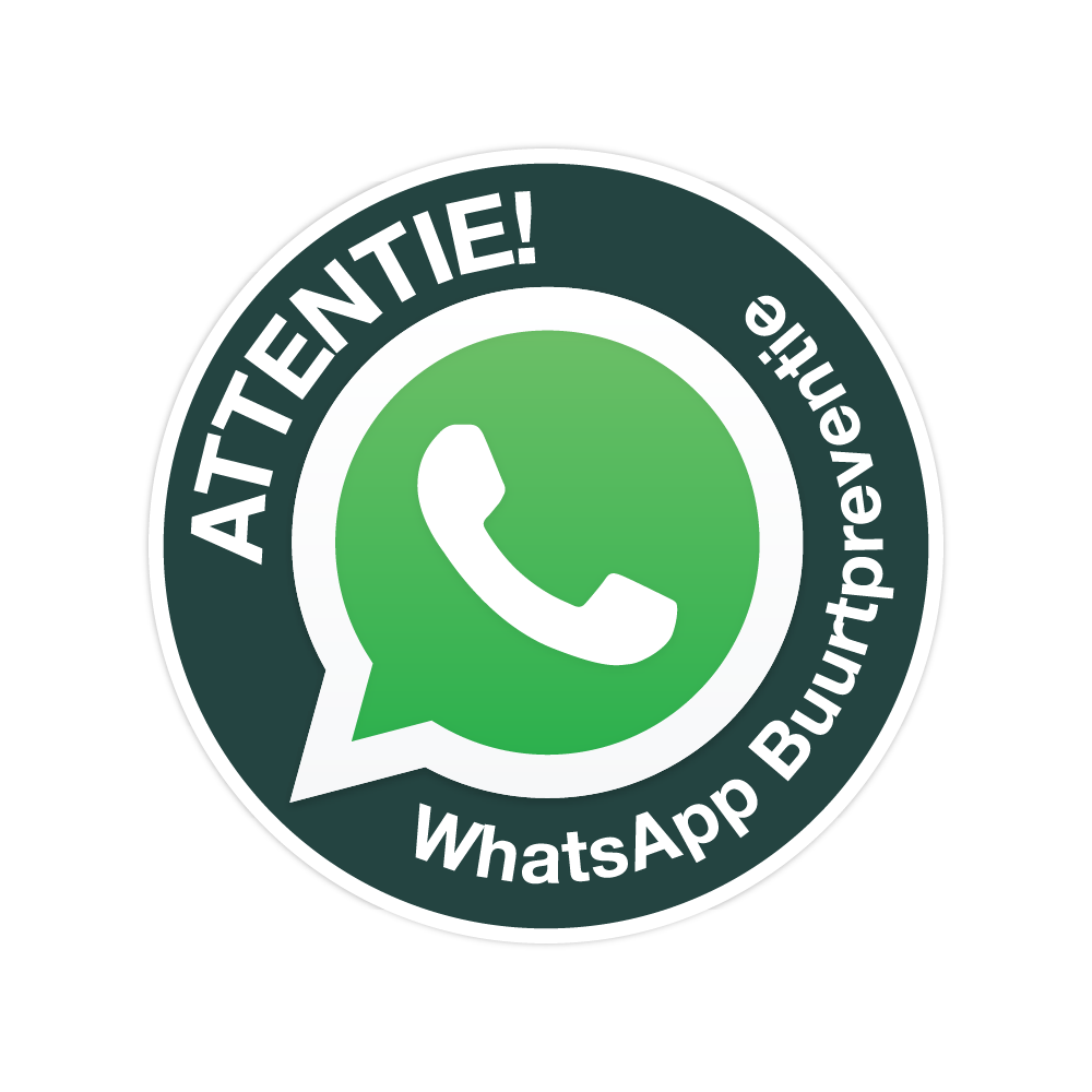WhatsApp Buurtpreventie rond sticker - 1