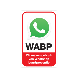 WhatsApp-Nachbarschaftswache, roter Aufkleber - 1