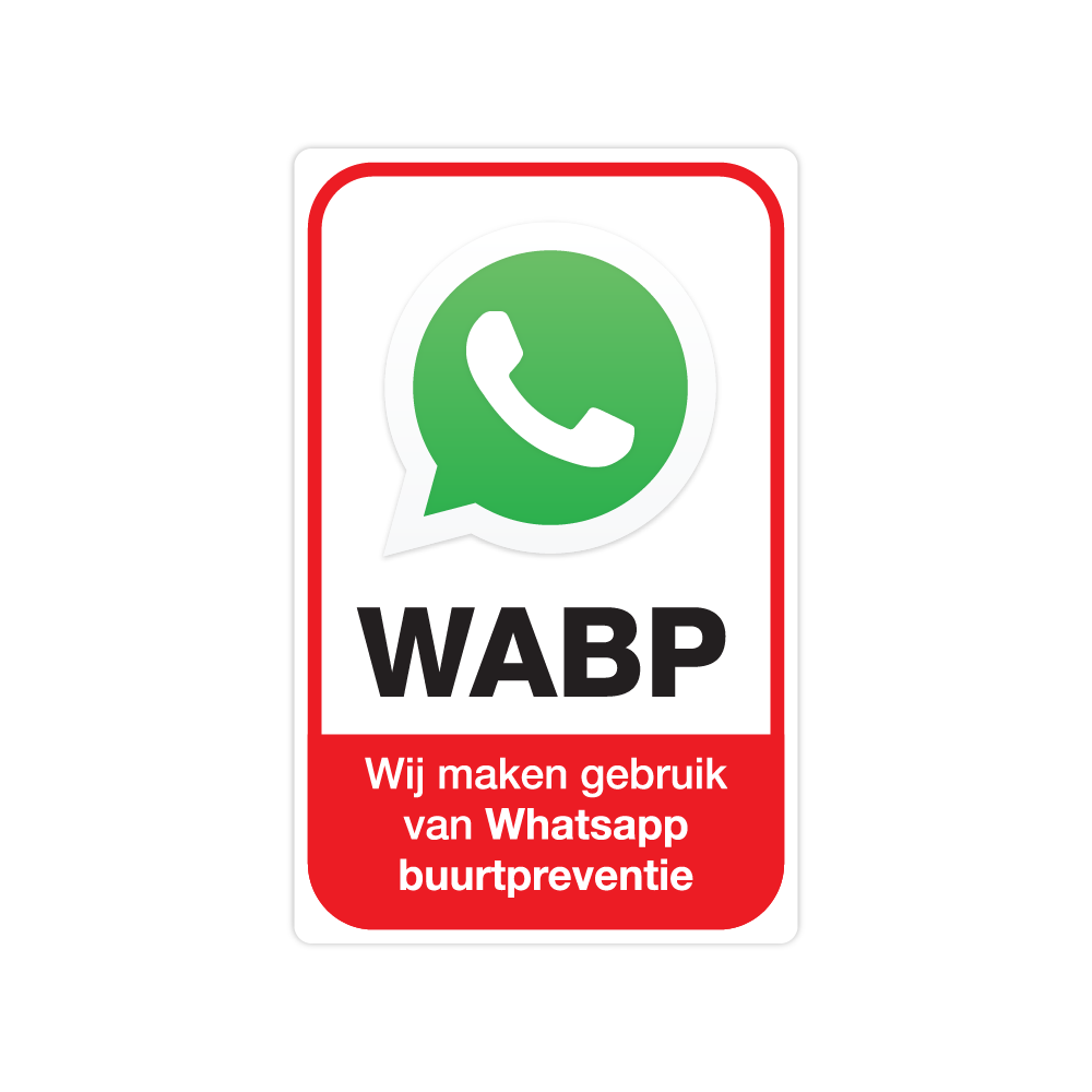 WhatsApp Buurtpreventie rood sticker - 1