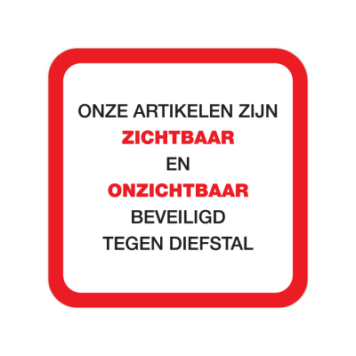 Onze artikelen zijn zichtbaar en onzichtbaar beveiligd - 1 Onze artikelen zijn zichtbaar en onzichtbaar beveiligd - 1