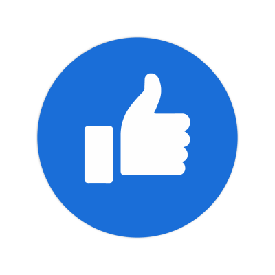 Facebook like ronde Stickers set - 1