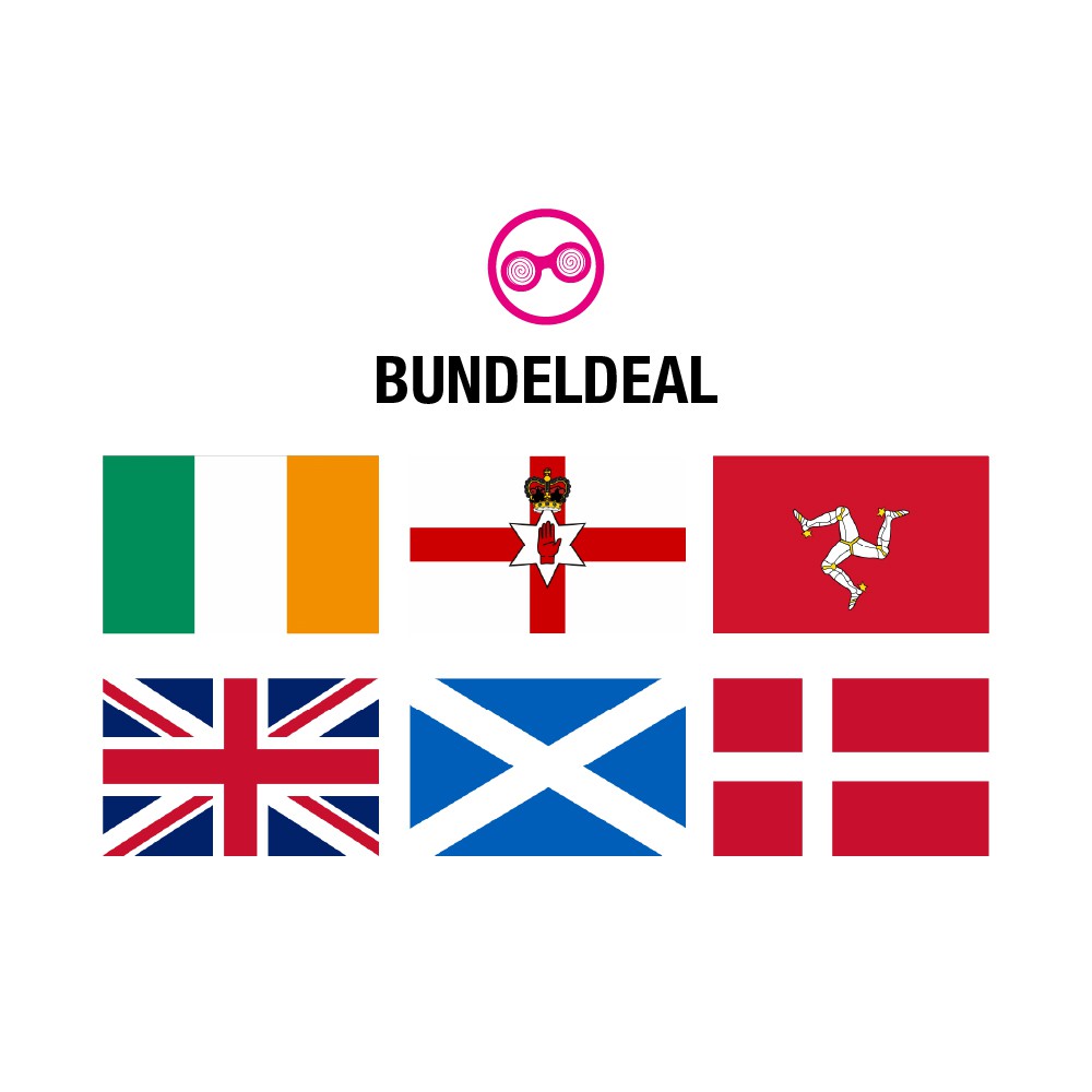 Countries Flag Stickers Bundle Deal 2 - 1