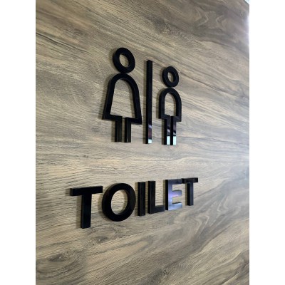 Acrylaat Toiletdeur WC-pictogram Man & Vrouw - 2