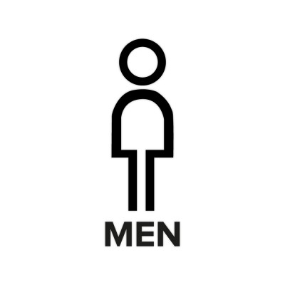 Acrylaat Toiletdeur WC-Pictogram Man - 1