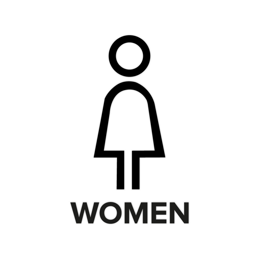 Acrylaat Toiletdeur WC-Pictogram Vrouw - 1