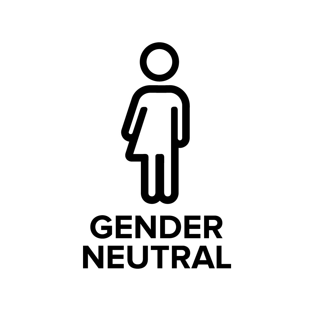 Acrylaat Toiletdeur WC-Pictogram Gender Neutraal - 1