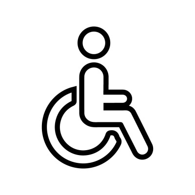 Acrylaat Toiletdeur WC-Pictogram Invaliden - 1