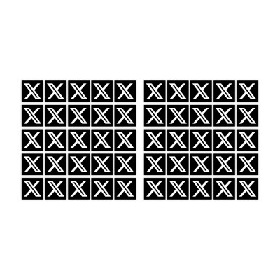 Twitter Set Van 50 Stuks 5cm Vierkant - 1