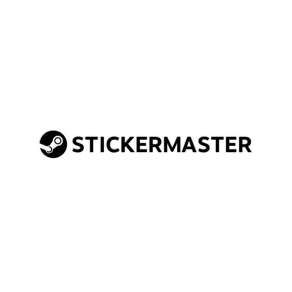 Steam Naam en Eigen Kleur Sticker - 1