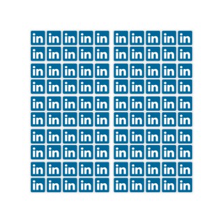 Linkedin set van 100 stuks Vierkant Stickers - 1