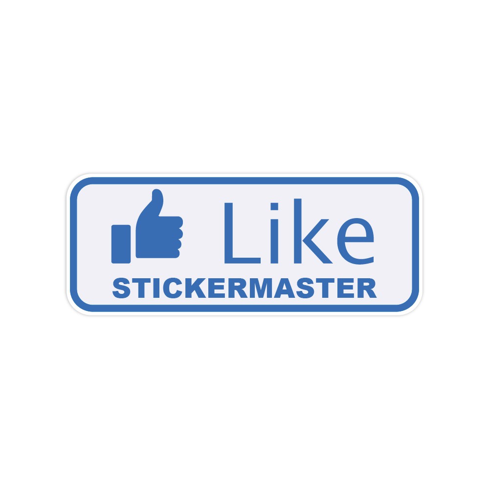 Eigener Firmenname Sticker Like Button Facebook - 1