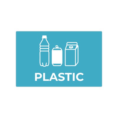 Afval Sticker - Plastic - 1