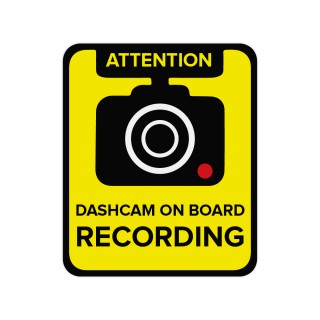 Dashcam on Board Recording Sticker Set - 1