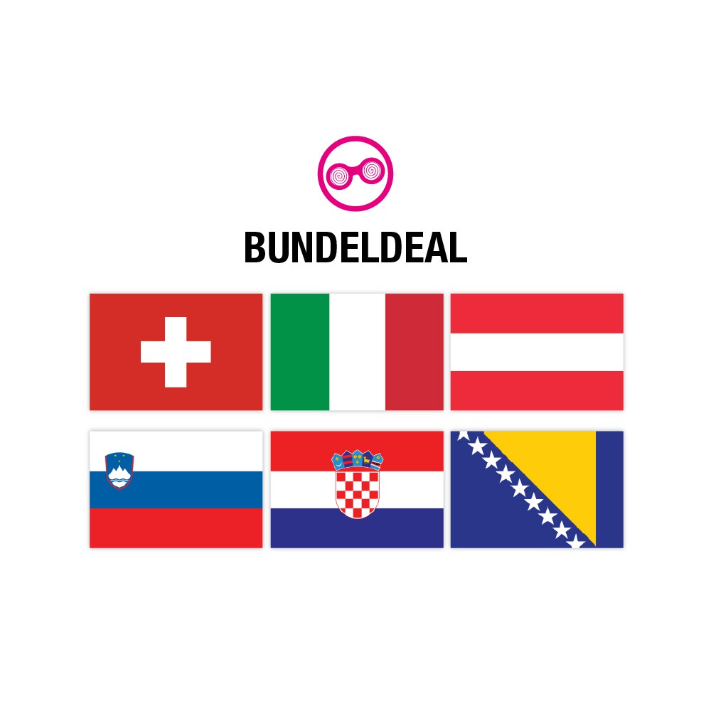 Countries Flag Stickers Bundle Deal 4 - 1