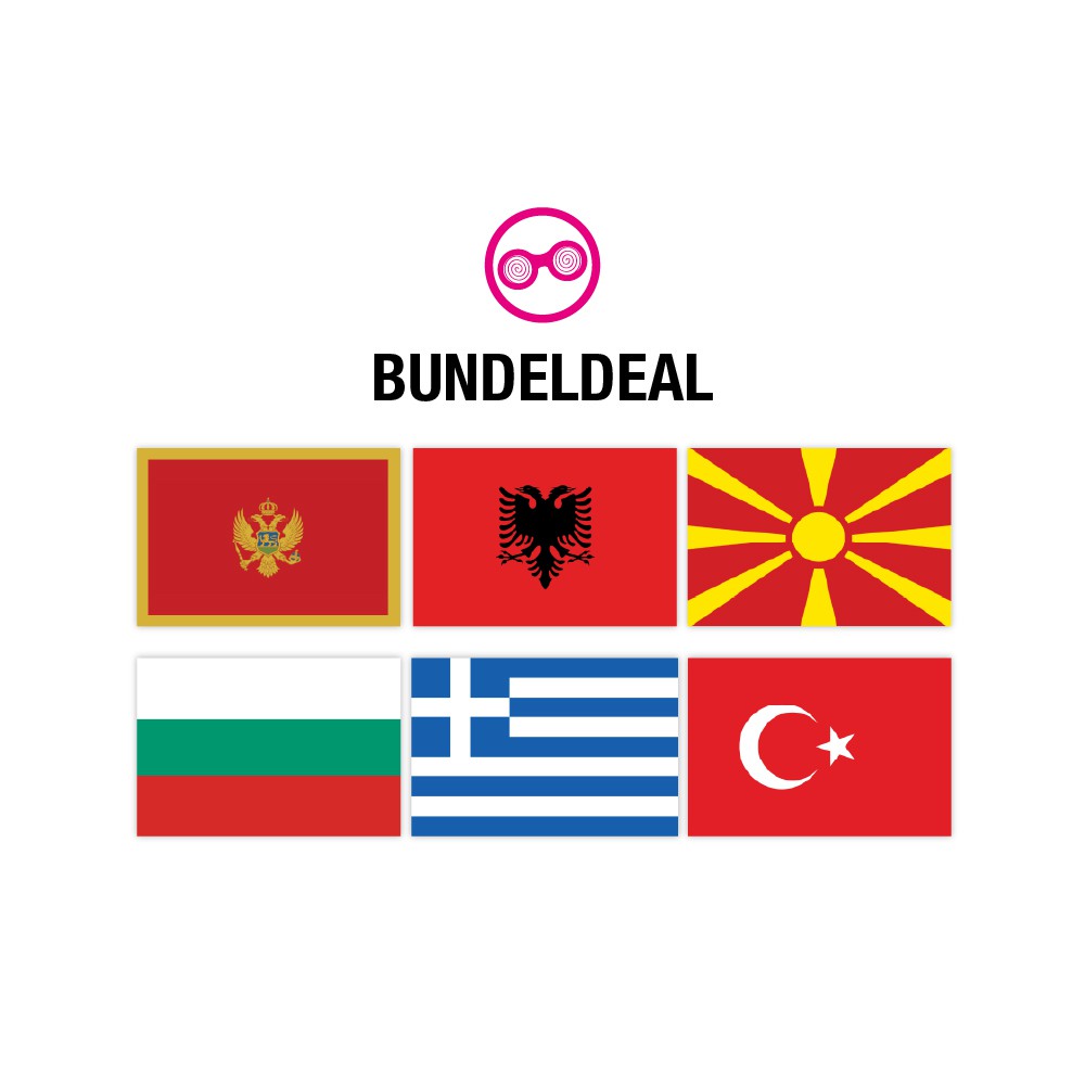 Countries Flag Stickers Bundle Deal 6 - 1